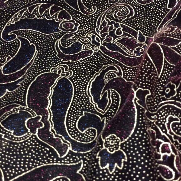 Vintage Norton McNaughton Velvet Paisley Blazer Jacket Size 12 Made in USA NWT - Picture 3 of 10